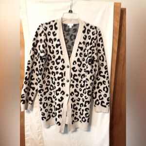 Animal print ,Safari ,wild cat cardigan by J.JILL SZ S